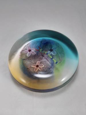 Caithness Lilly Pool Paperweight No. 63/350