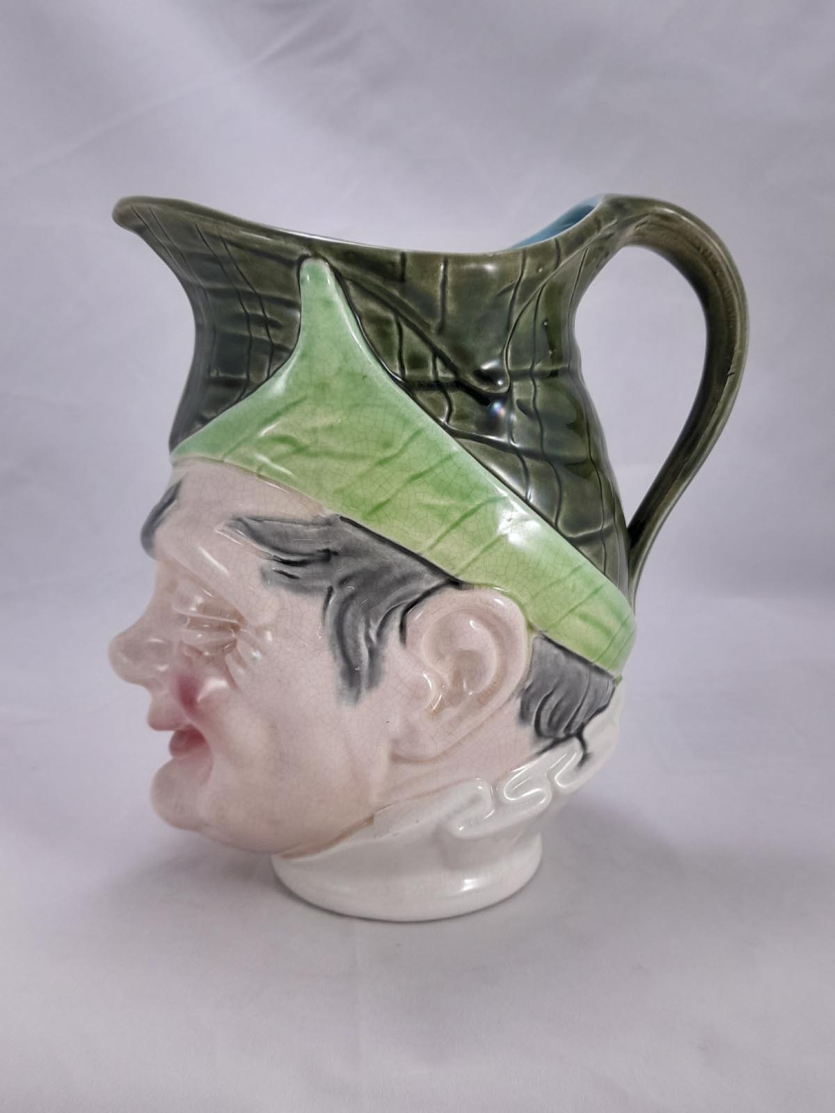 French Sarreguemines Character Jug “The Jester” - Image 7
