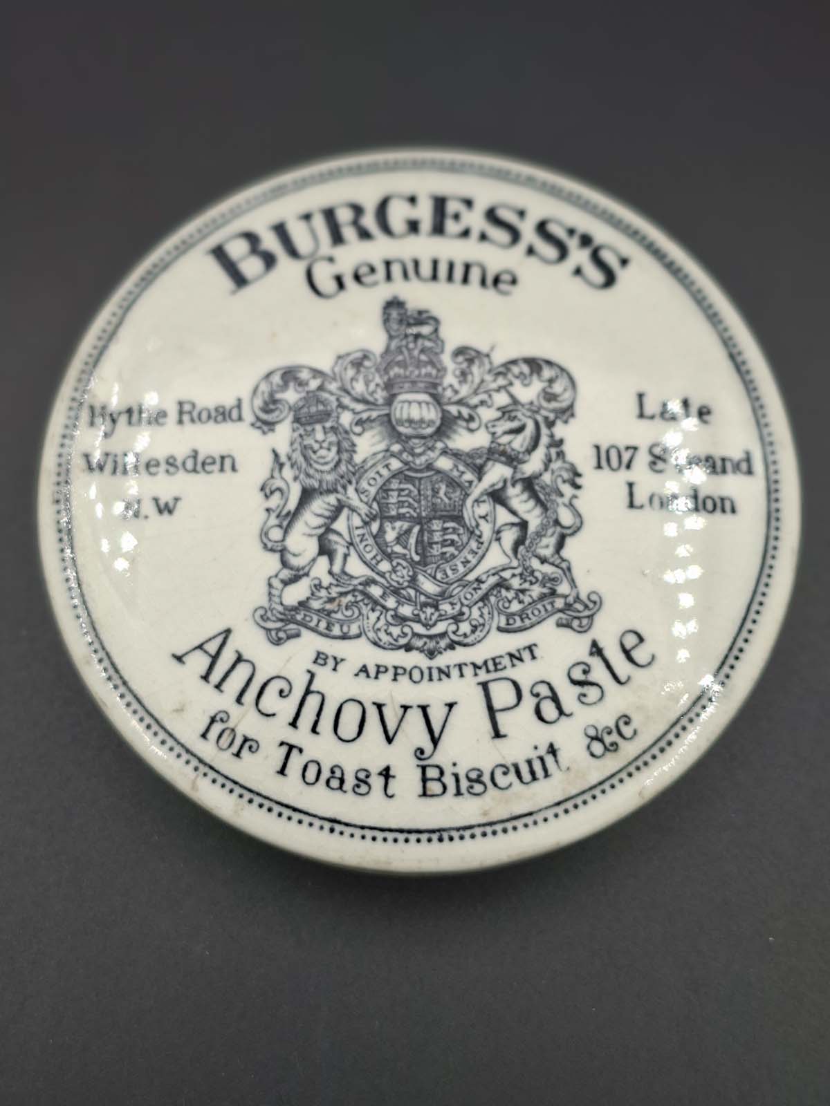 Burgess’s Anchovy Paste Pot Lid
