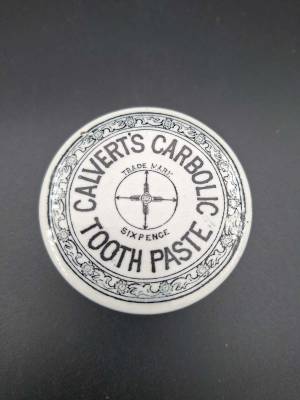 Calverts Carbolic Toothpaste Pot Lid & Base