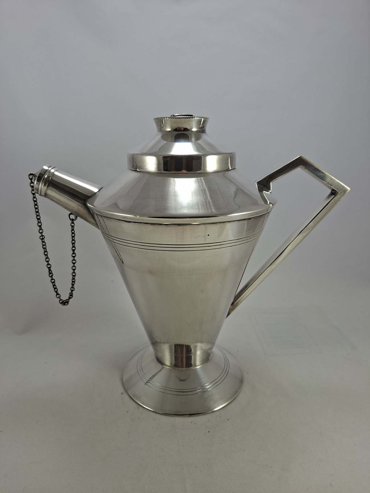 Art Deco Silver Plated Handled Cocktail Shaker