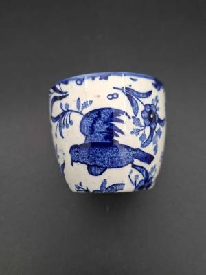 Burleigh Ware Blue Regal Peacock Egg Cup