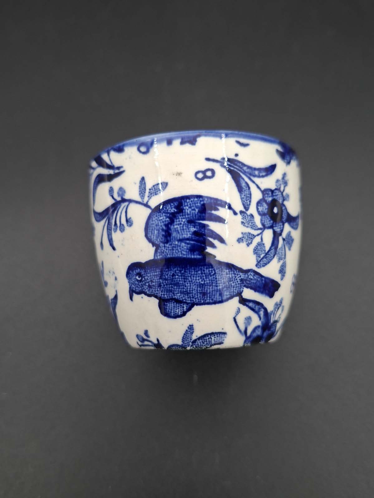 Burleigh Ware Blue Regal Peacock Egg Cup