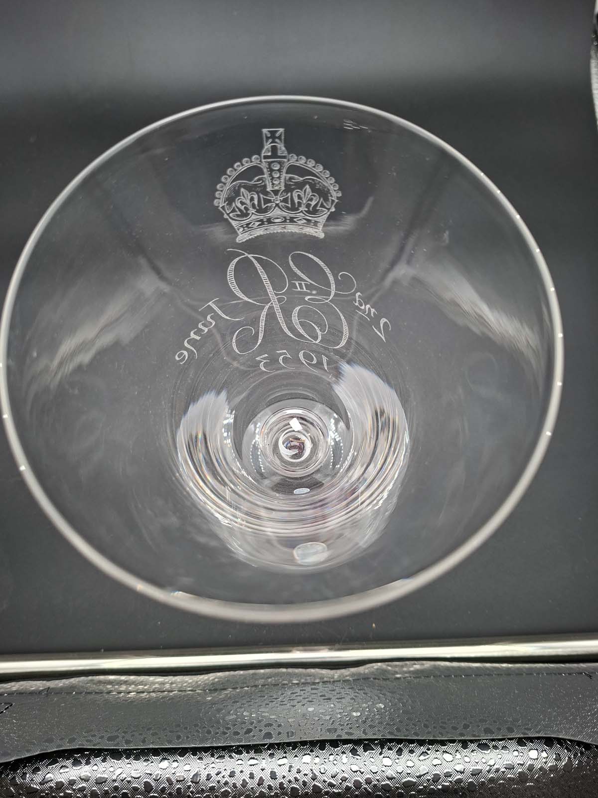 Whitefriars Air Twist QEII Coronation Goblet - Image 5