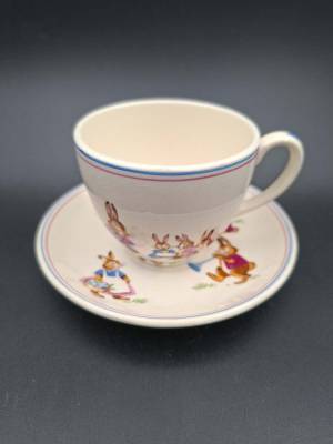 Crown Lynn “Bunny” Demitasse Cup & Saucer