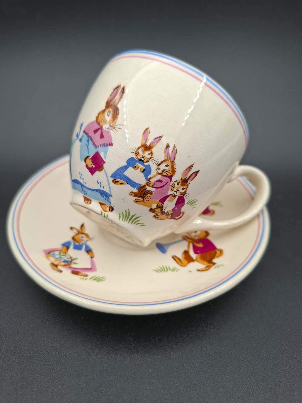 Crown Lynn “Bunny” Demitasse Cup & Saucer - Image 2