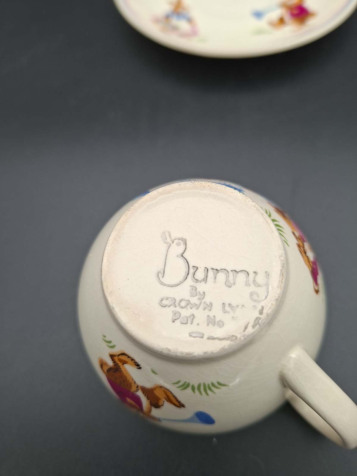 Crown Lynn “Bunny” Demitasse Cup & Saucer - Image 3