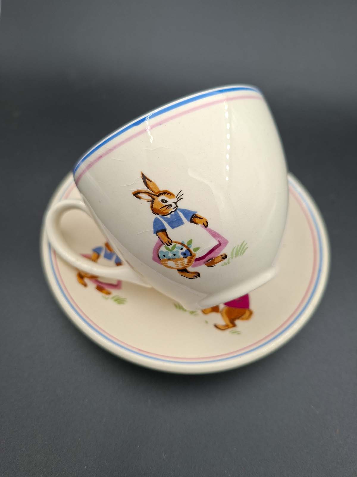 Crown Lynn “Bunny” Demitasse Cup & Saucer - Image 4