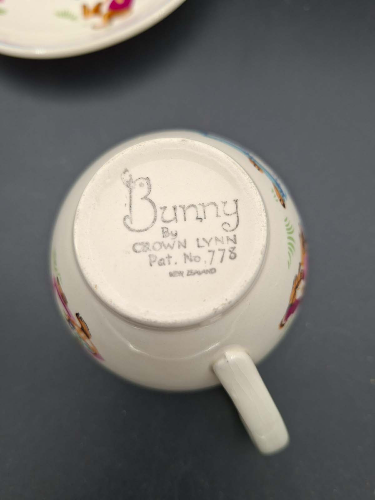 Crown Lynn “Bunny” Demitasse Cup & Saucer - Image 6
