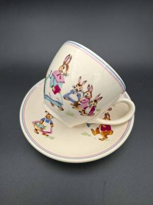 Crown Lynn “Bunny” Demitasse Cup & Saucer