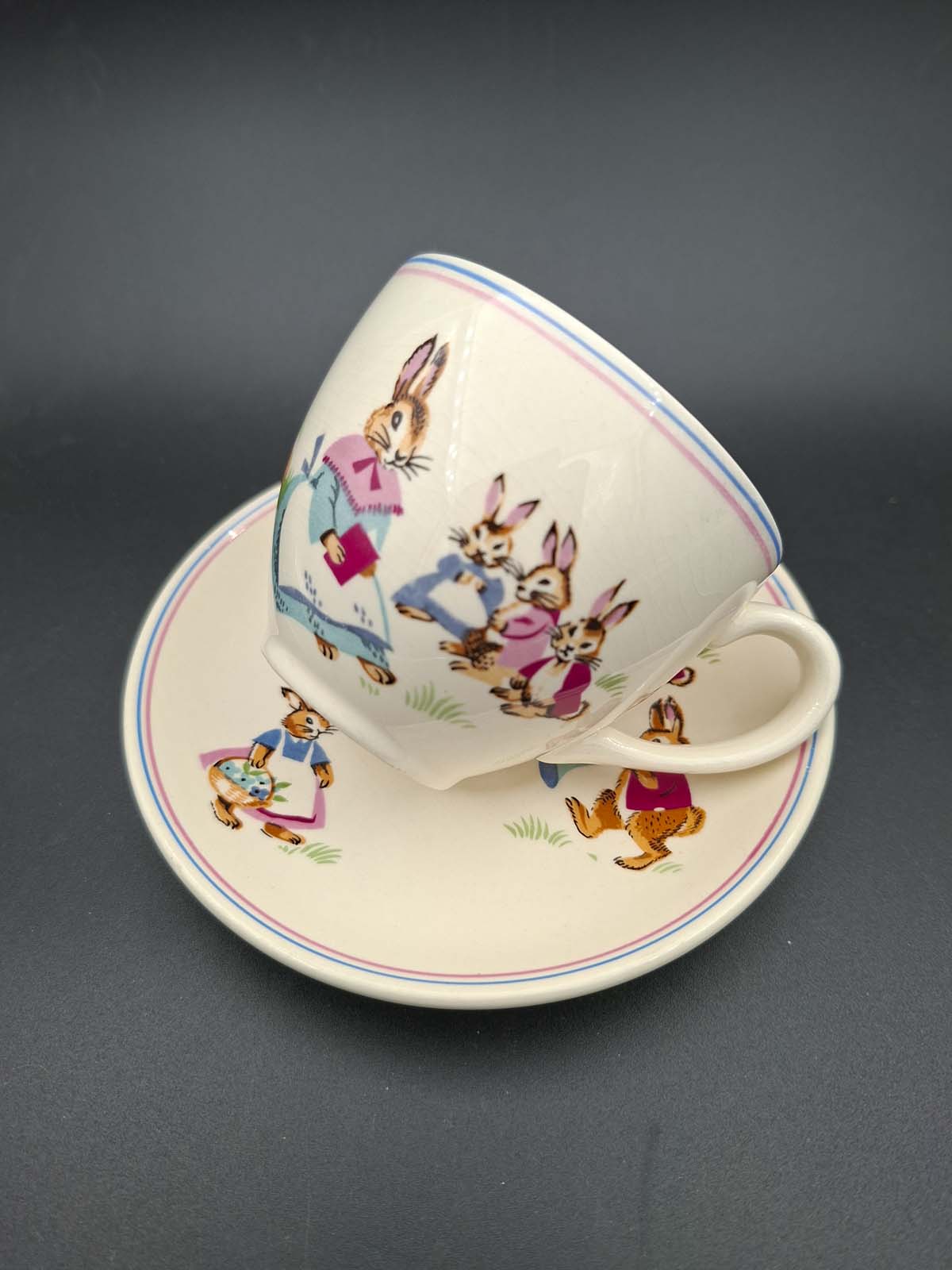 Crown Lynn “Bunny” Demitasse Cup & Saucer
