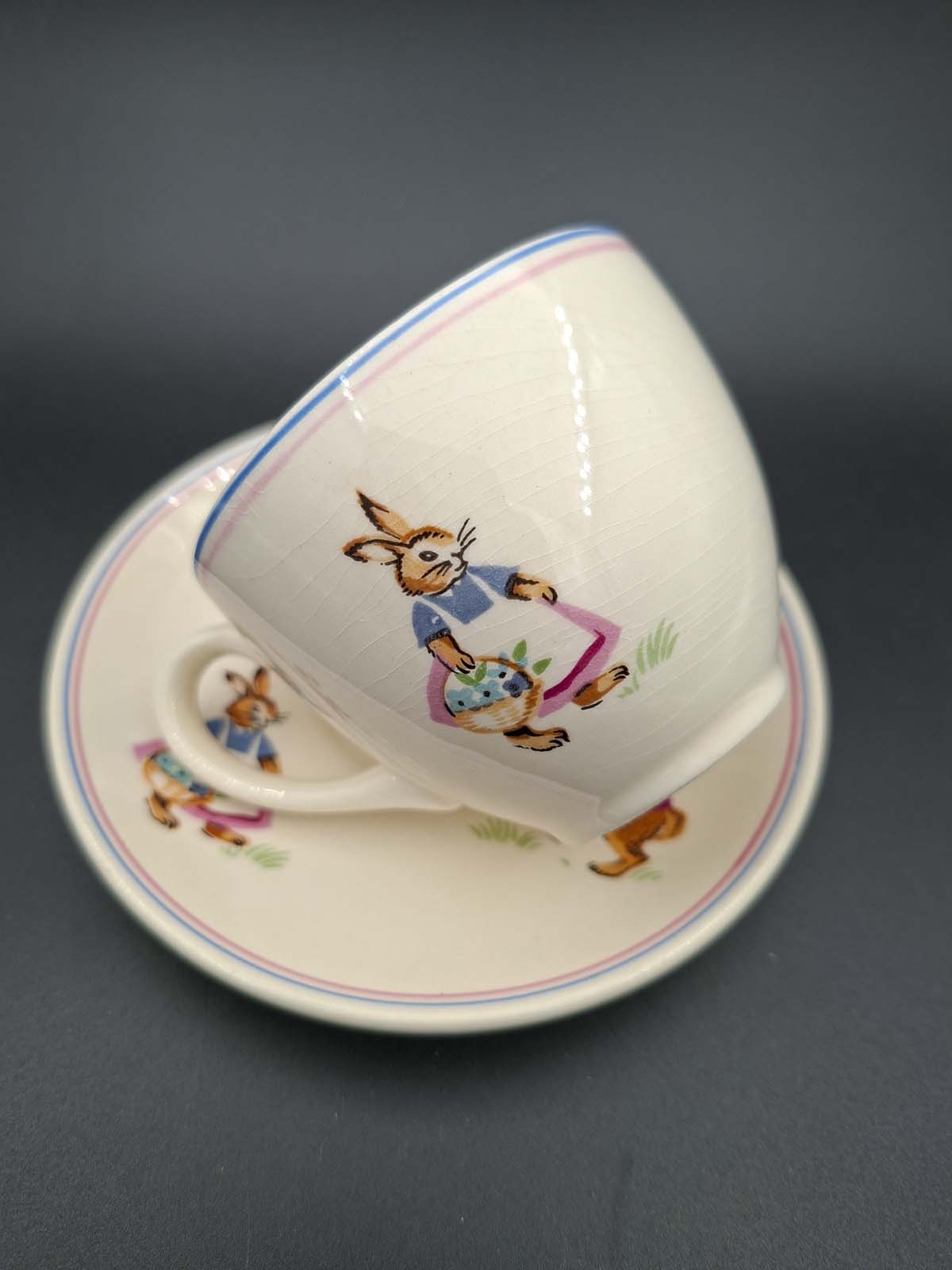 Crown Lynn “Bunny” Demitasse Cup & Saucer - Image 2