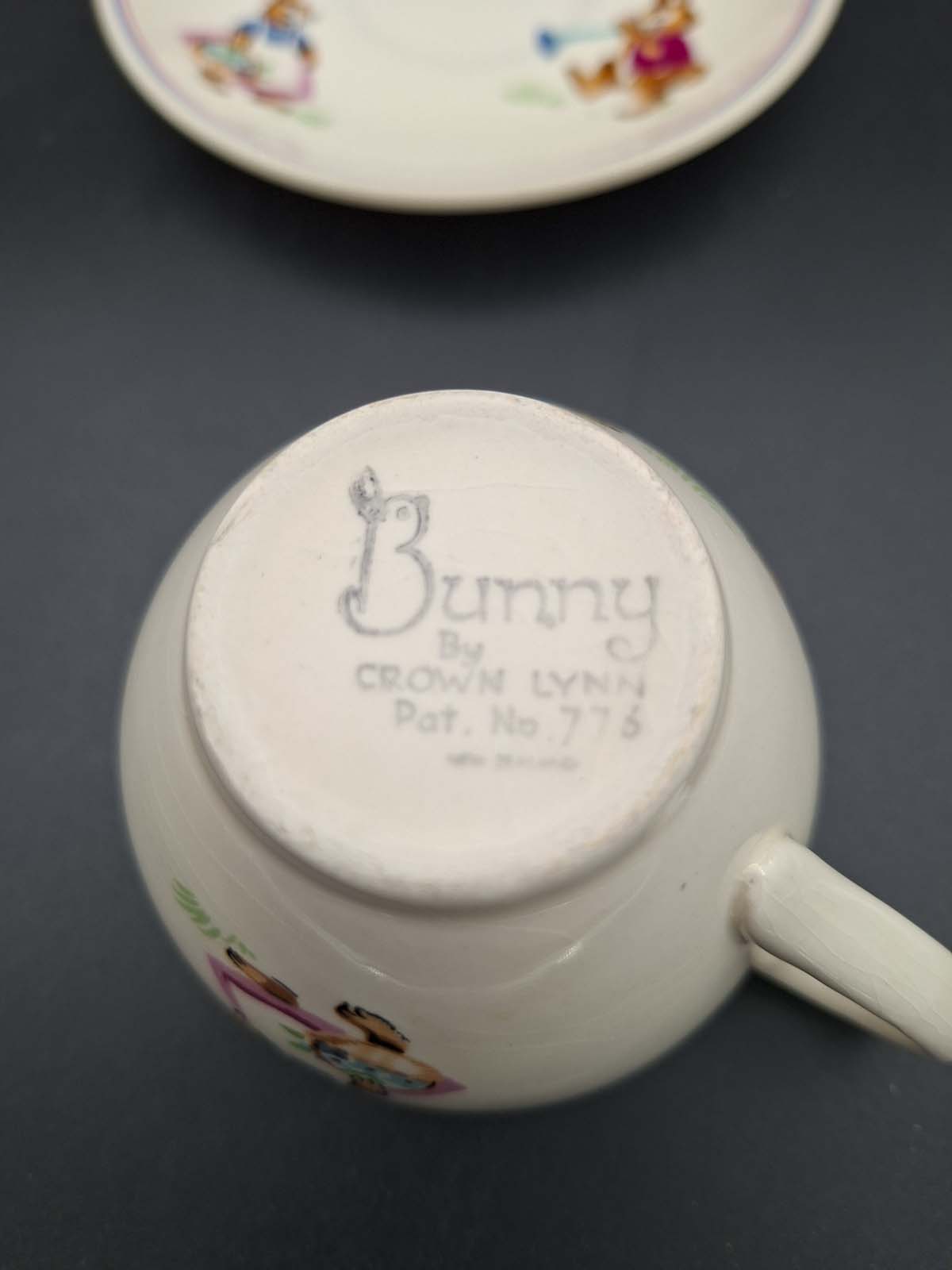 Crown Lynn “Bunny” Demitasse Cup & Saucer - Image 3