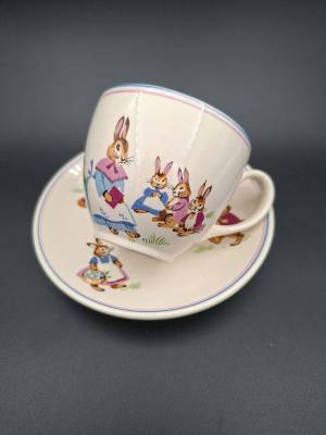 Crown Lynn “Bunny” Demitasse Cup & Saucer