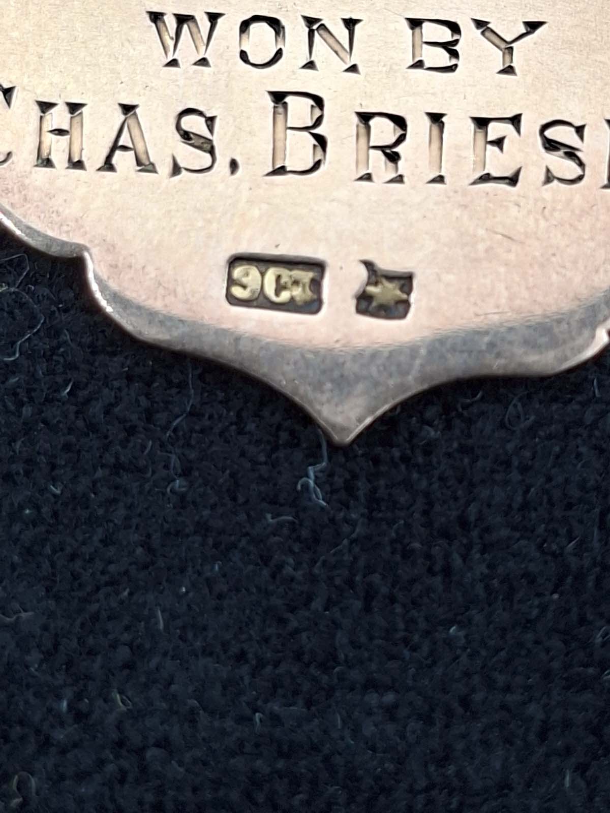 9ct Gold Medallion Ormondville (HB) 1924 - Image 3