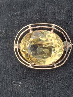 Antique 9ct Gold Citrine (With Valuation)
