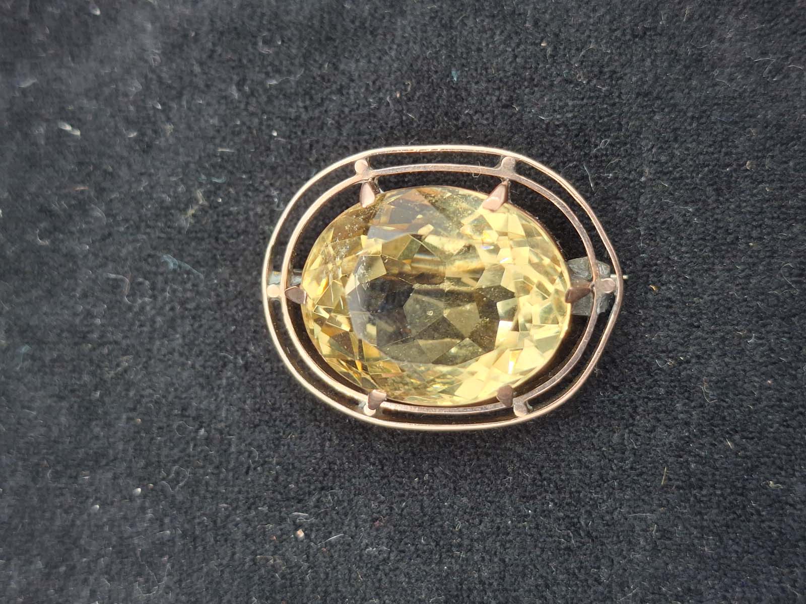 Antique 9ct Gold Citrine (With Valuation)