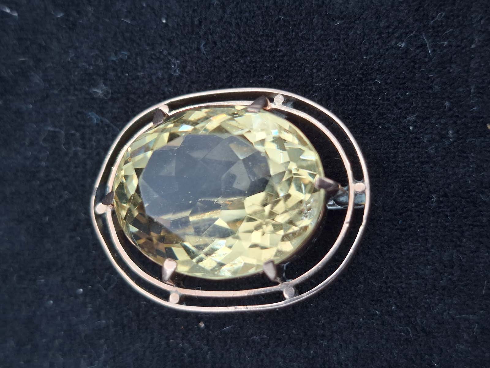 Antique 9ct Gold Citrine (With Valuation) - Image 3