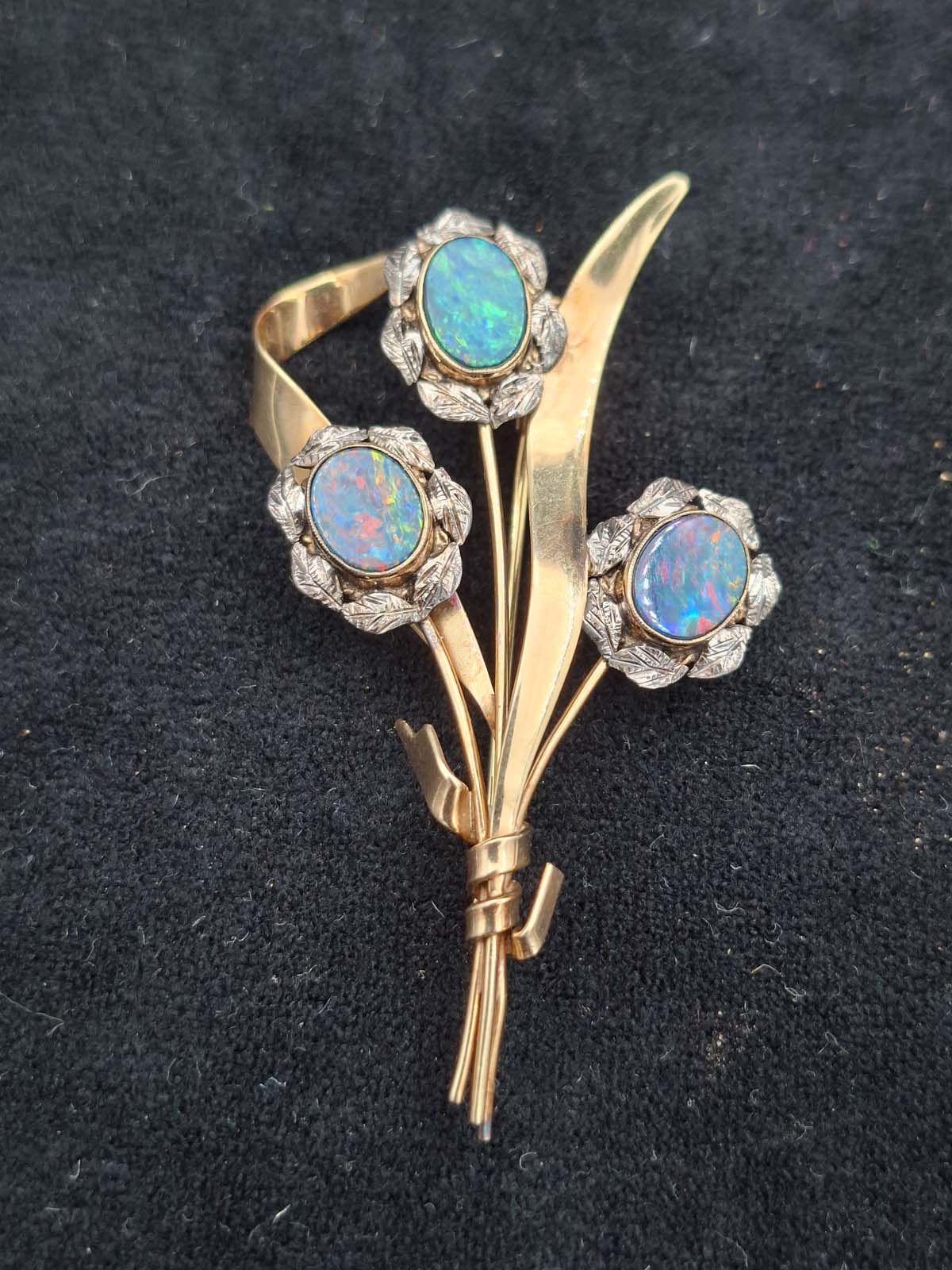 9ct Gold Opal Brooch (With Valuation)