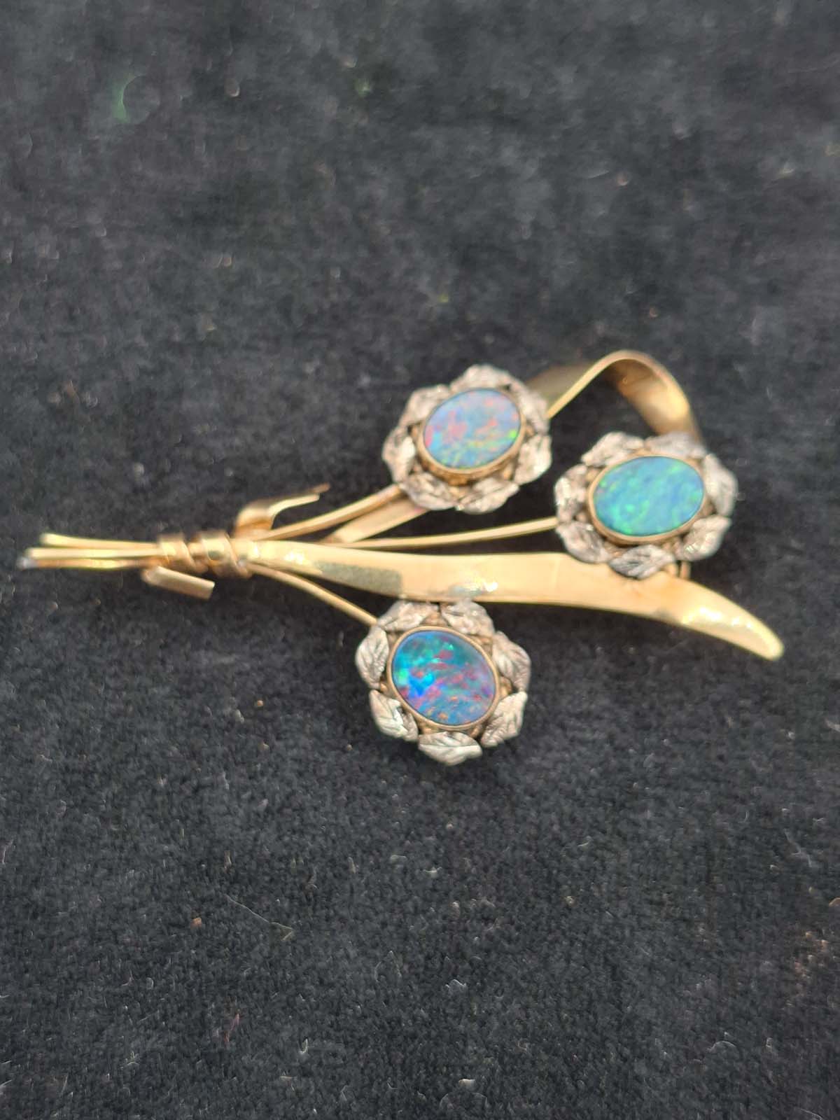9ct Gold Opal Brooch (With Valuation) - Image 4
