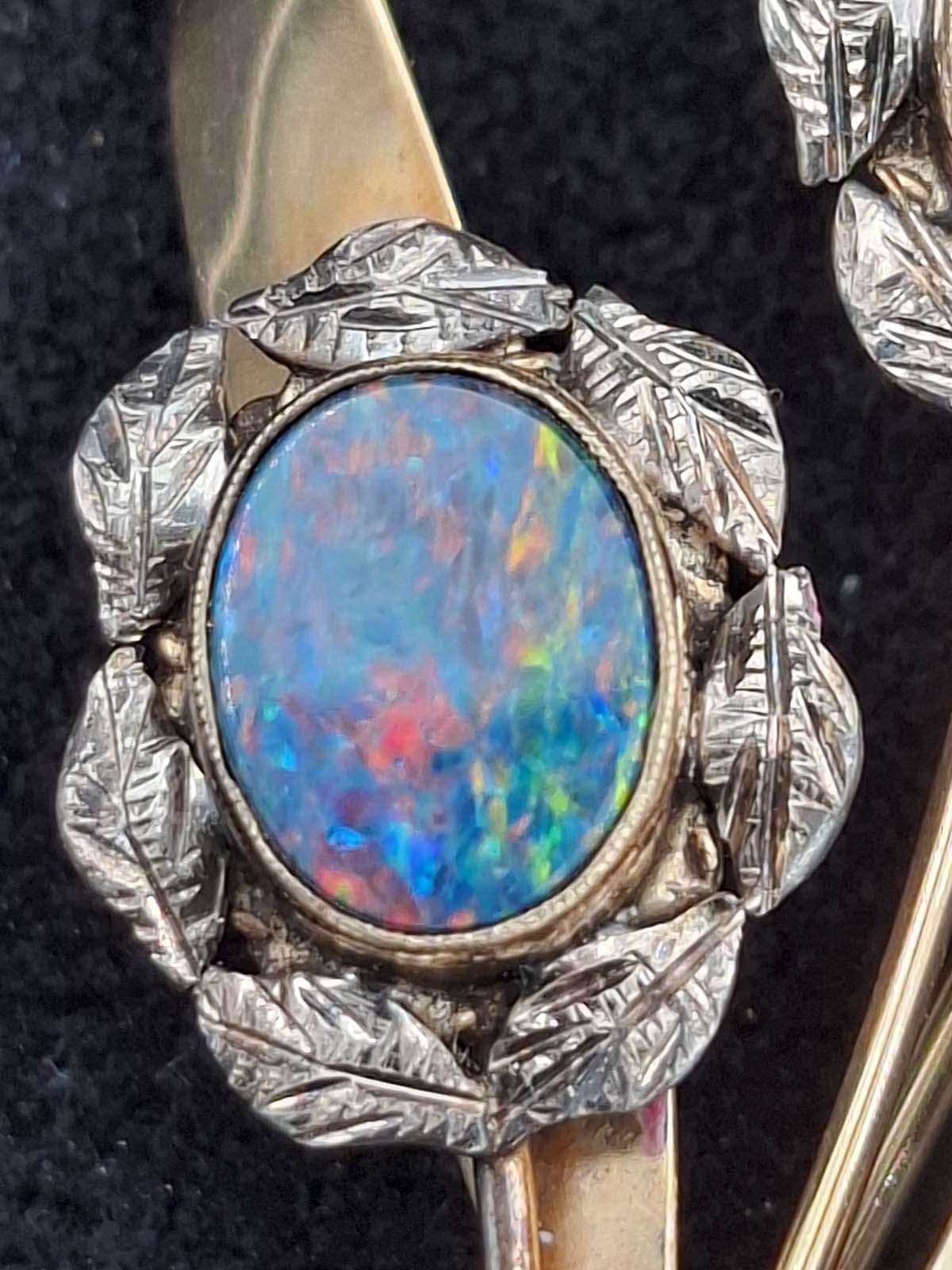 9ct Gold Opal Brooch (With Valuation) - Image 7