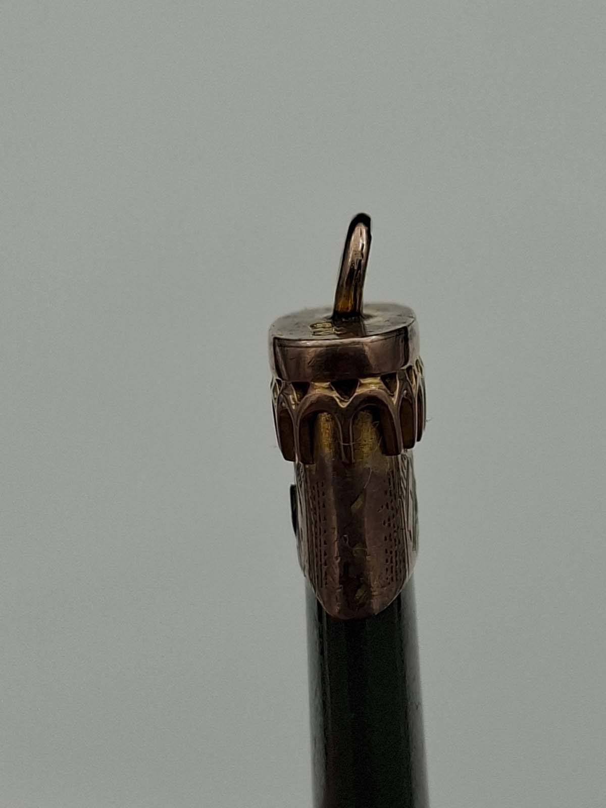 9ct Gold Masonic Greenstone Pendant - Image 7