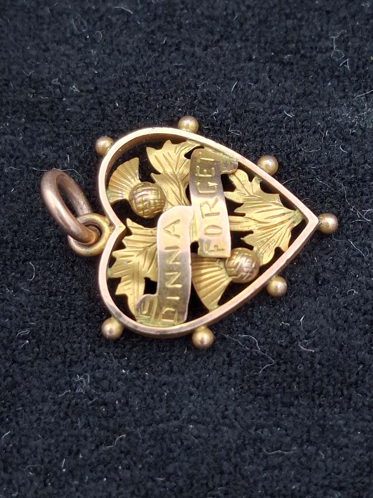 9ct Gold Scottish Heart Pendant - Image 2