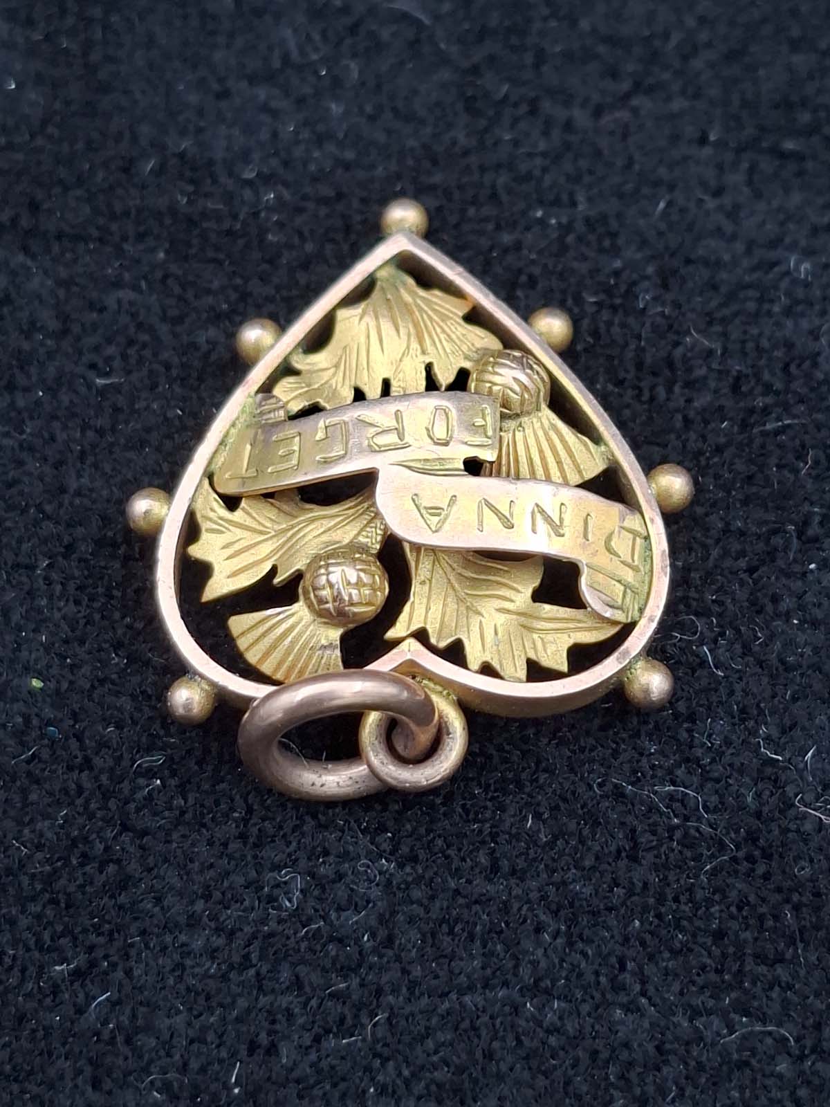 9ct Gold Scottish Heart Pendant - Image 3