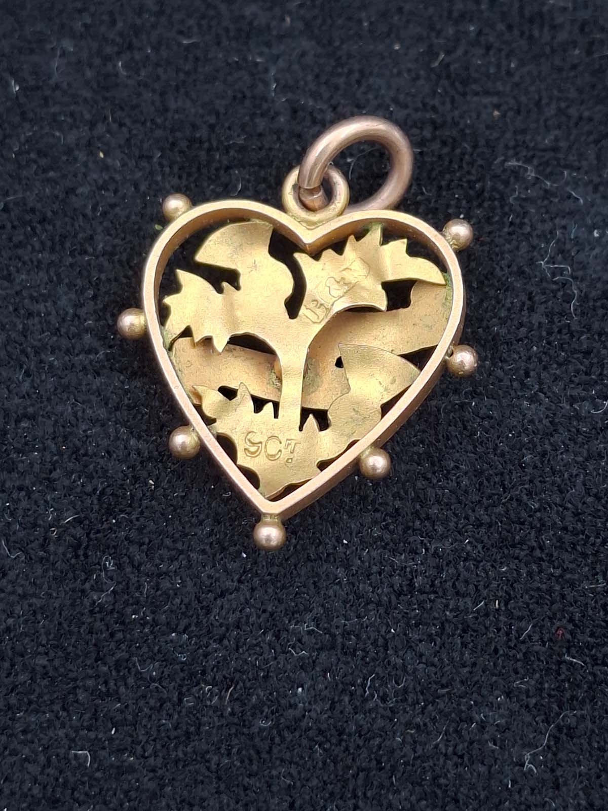 9ct Gold Scottish Heart Pendant - Image 5