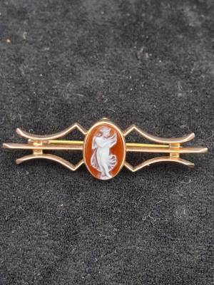 9ct Gold Cameo Brooch / Pendant