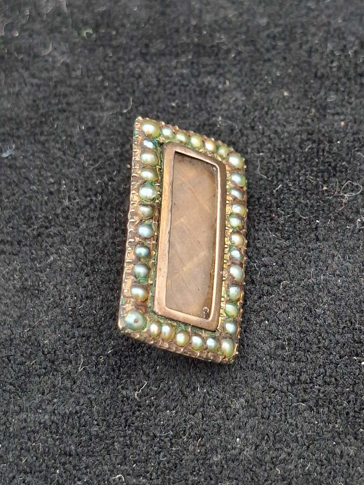 9ct Gold and Seed Pearl George III Mourning Brooch - Image 4