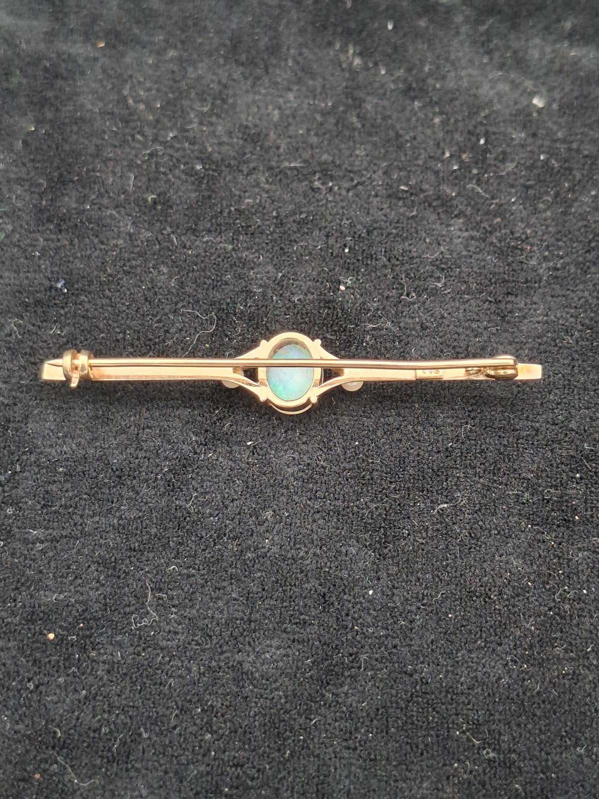 9ct Gold Opal and Pearl Bar Brooch (With Valuation) - Image 4