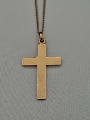 14ct Gold Chain & Cross Pendant