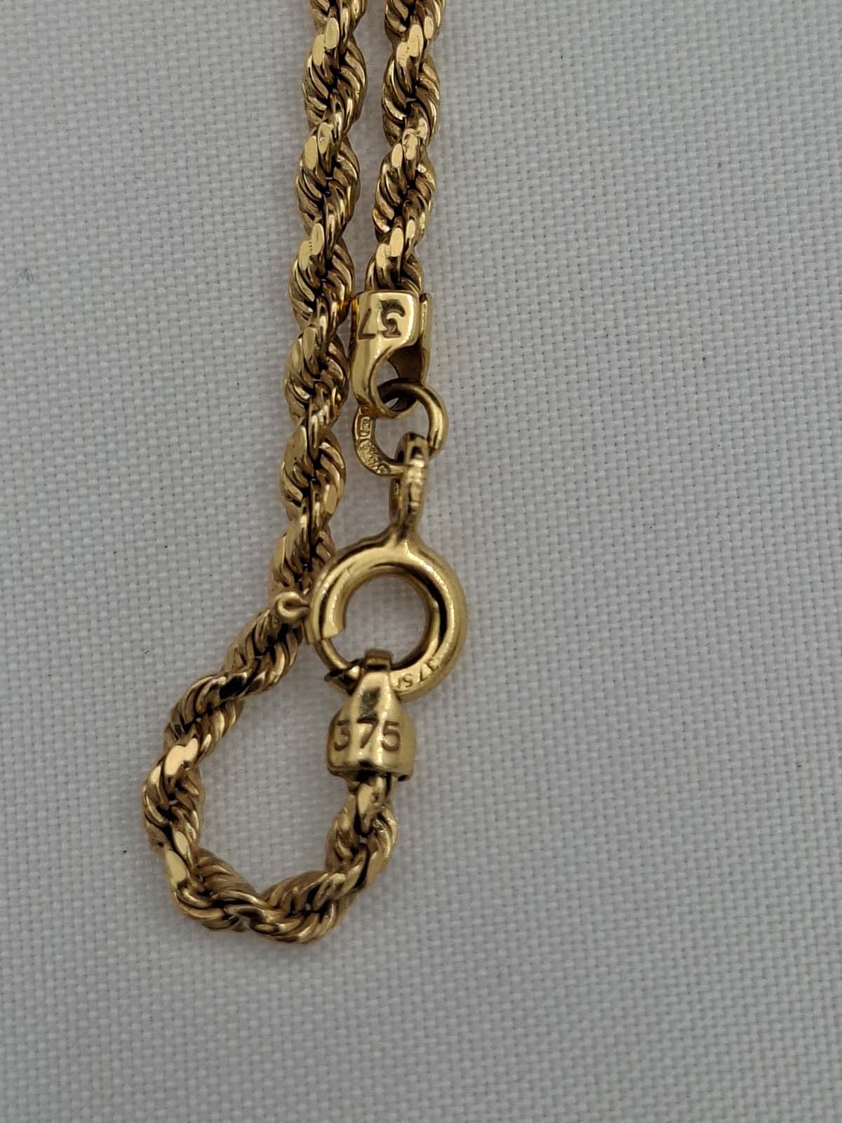 9ct Gold Rope Chain - Image 3