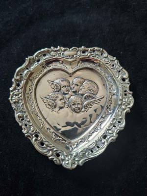 Sterling Silver Reynolds Angels Heart Shaped Pin Dish