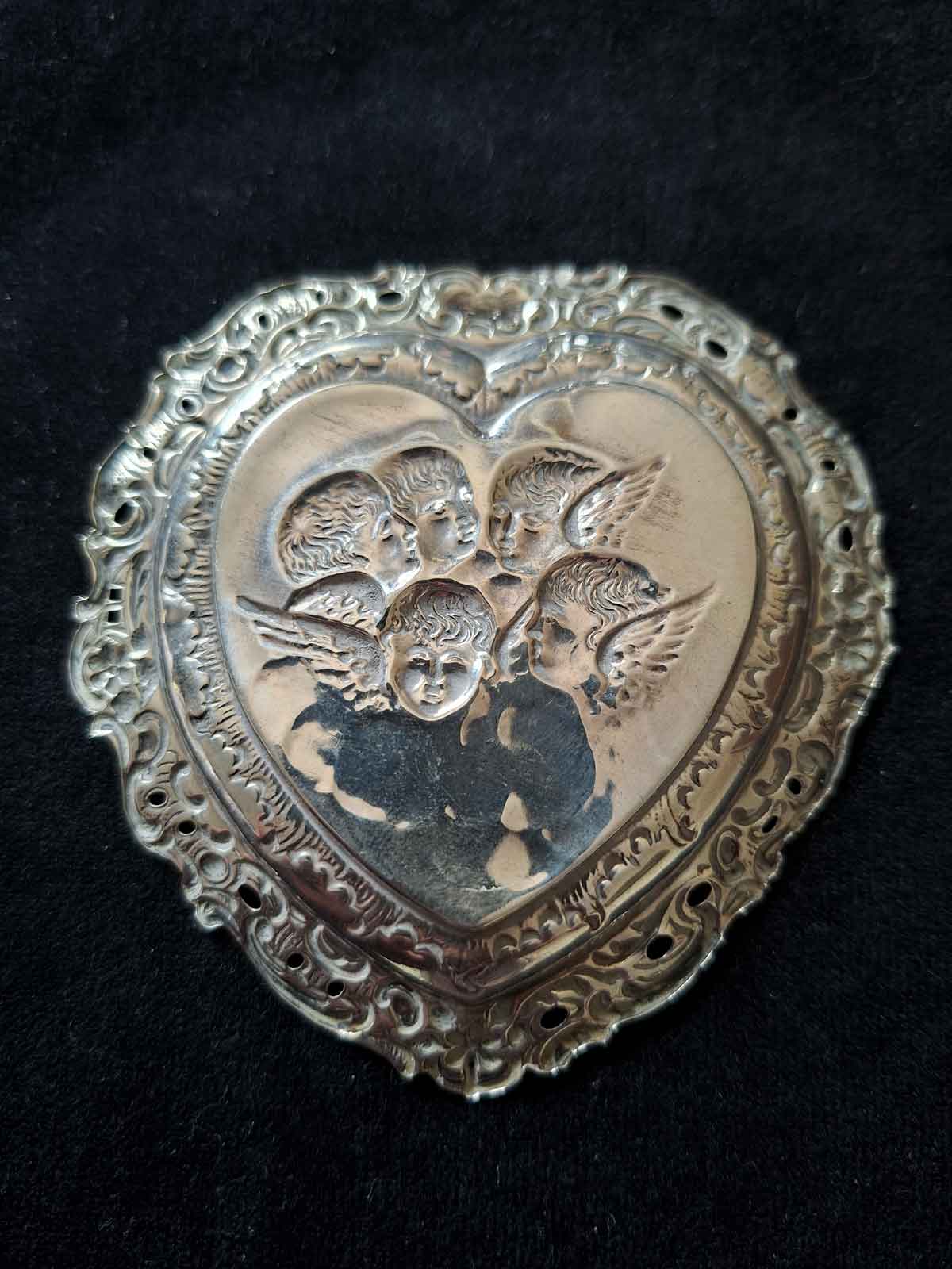 Sterling Silver Reynolds Angels Heart Shaped Pin Dish - Image 5