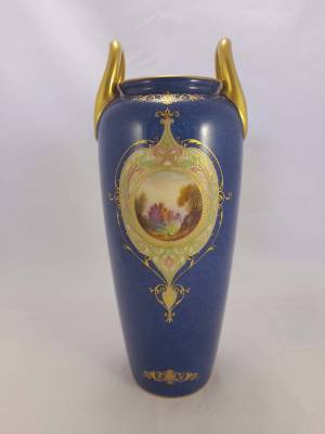 Royal Worcester Powder Blue Vase