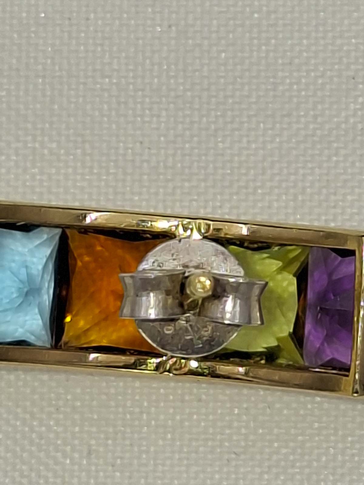 18ct Gold Multistone Stud Earrings (With Valuation) - Image 6