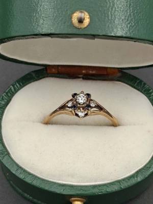 Diamond & Sapphire Cluster Ring (With Valuation)