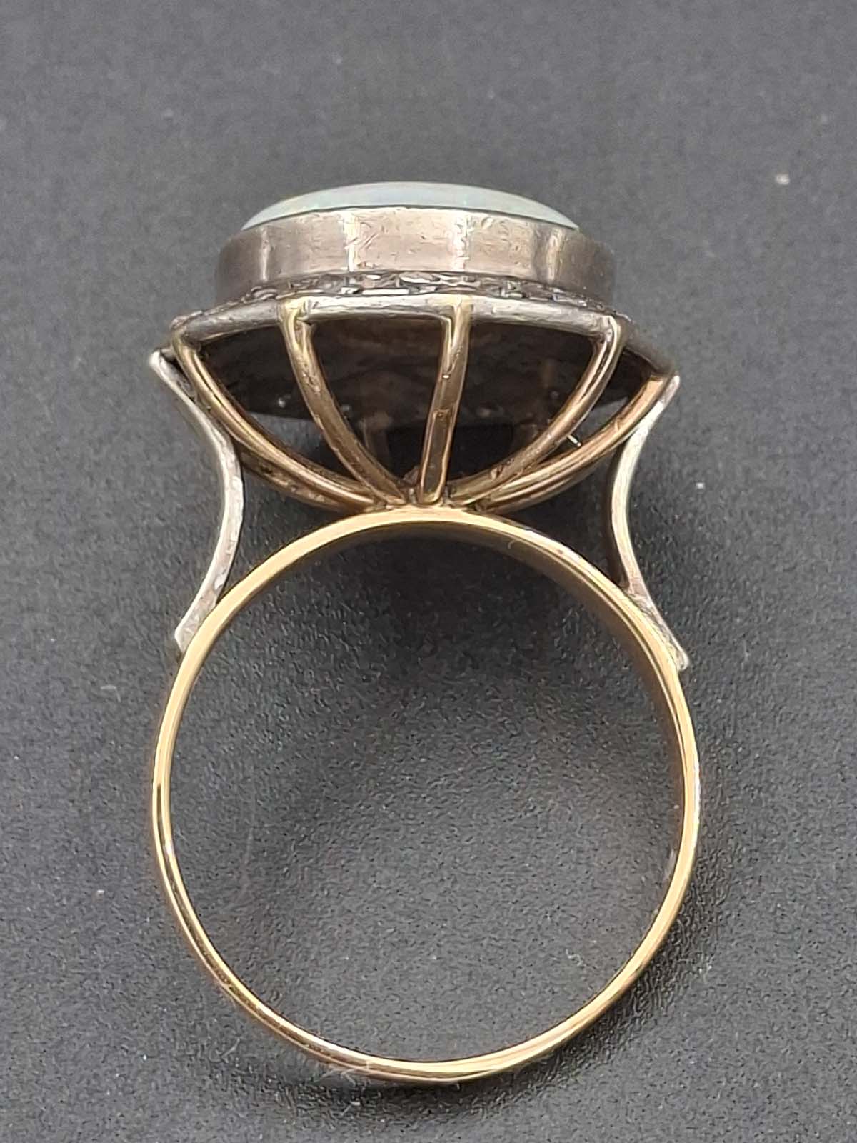 9ct Gold Opal and Diamond Dress Ring - Image 4