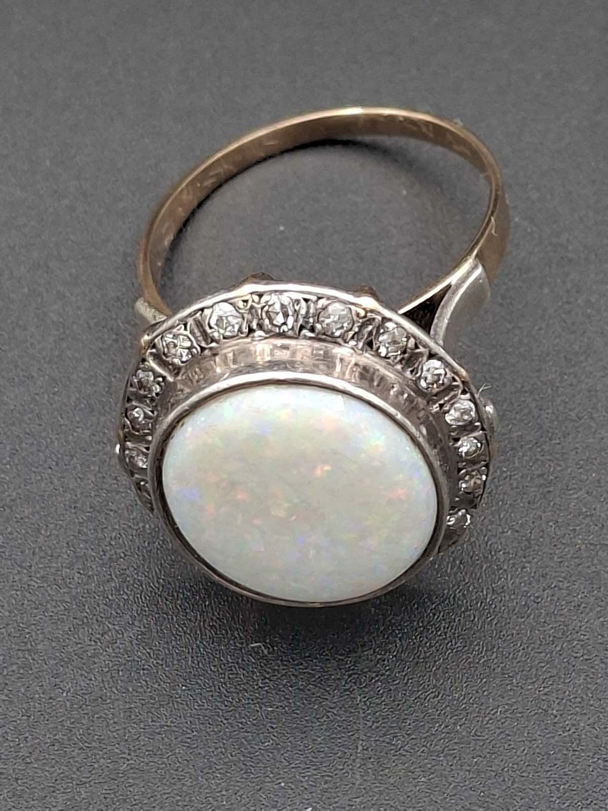 9ct Gold Opal and Diamond Dress Ring - Image 5