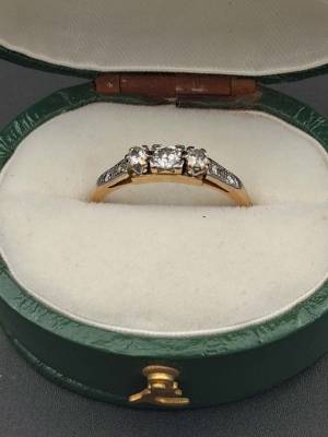 Diamond 3 Stone Ring (With Valuation)