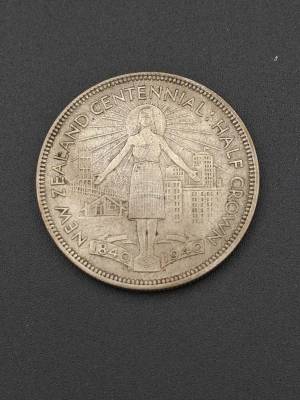 1940 New Zealand Centennial Half Crown Coin