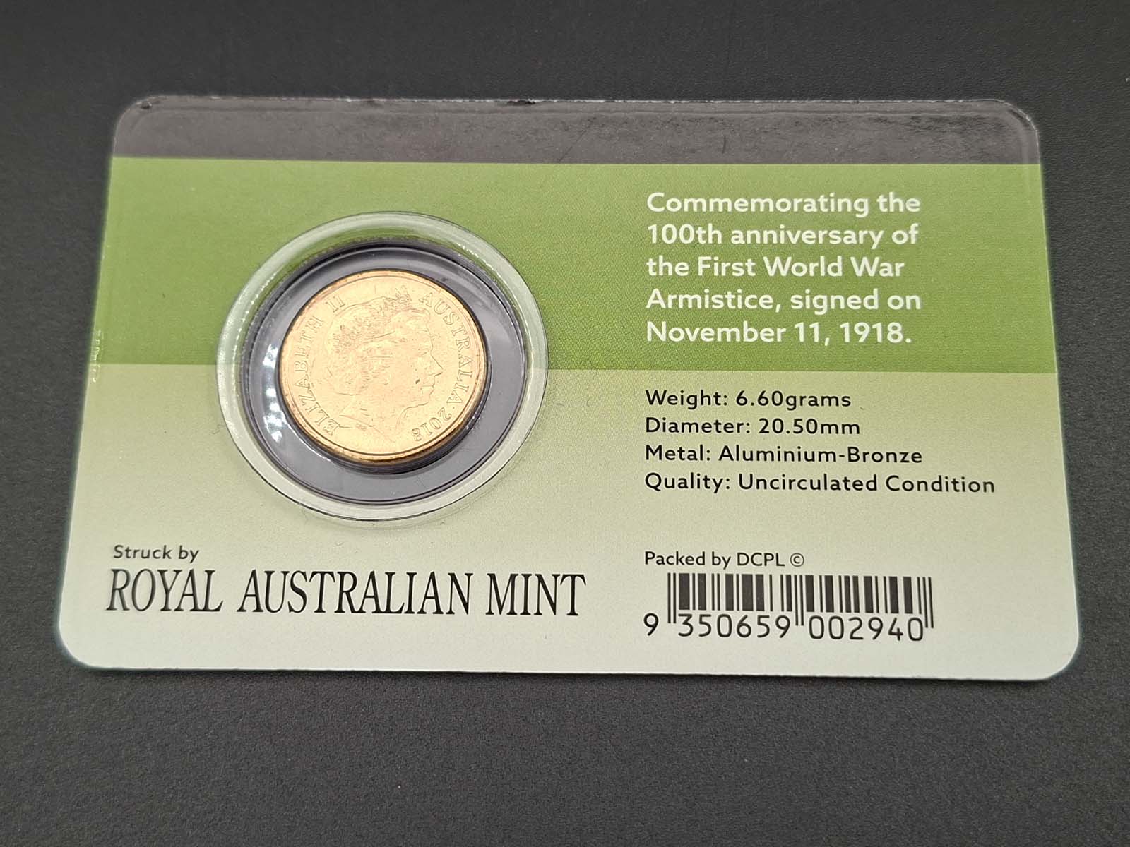 2018 Australian Armistice Two Dollar Proof Coin - Image 2