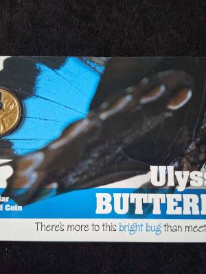 2014 Australian $1  Colour Printed Coin “Ulysses Butterfly”