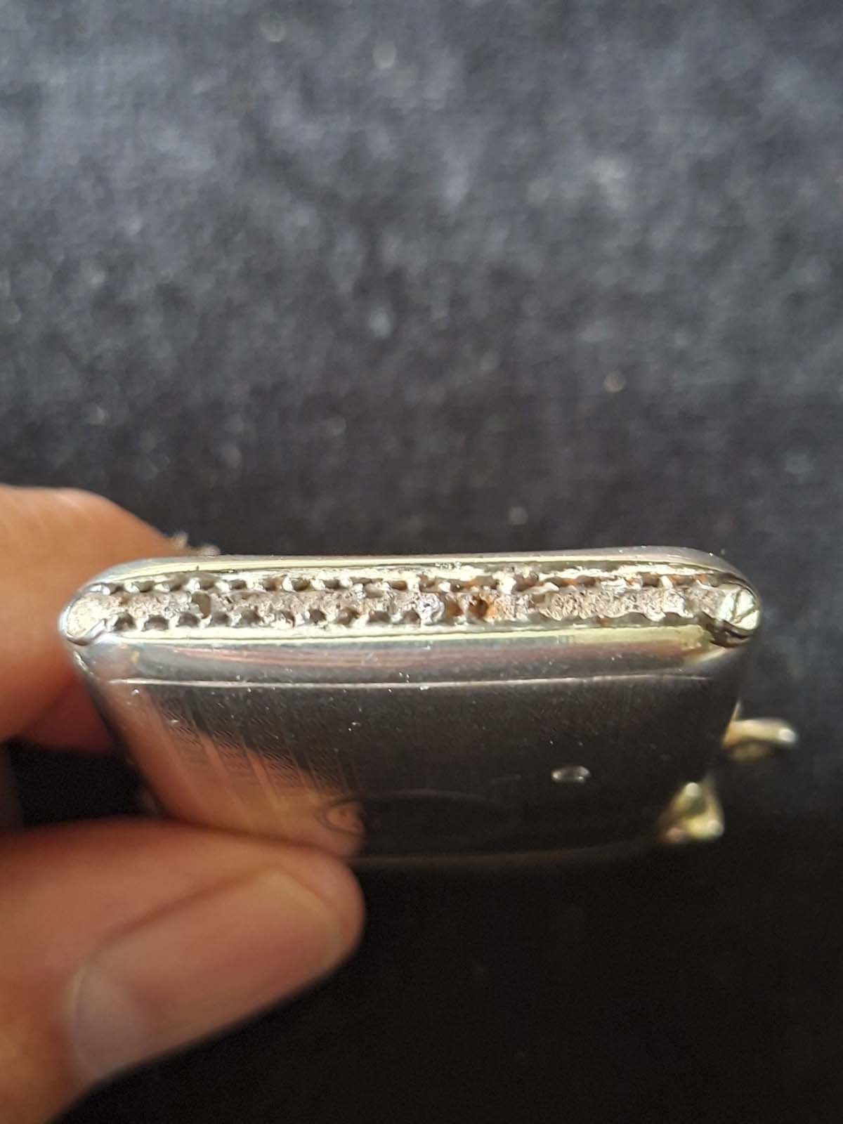Sterling Silver Monogrammed Vesta Case Birmingham 1920 - Image 7