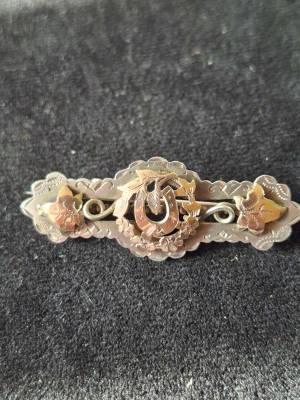 Sterling Silver & Gold Sweetheart Brooch