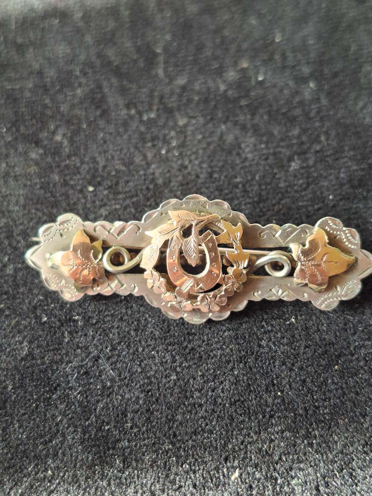 Sterling Silver & Gold Sweetheart Brooch