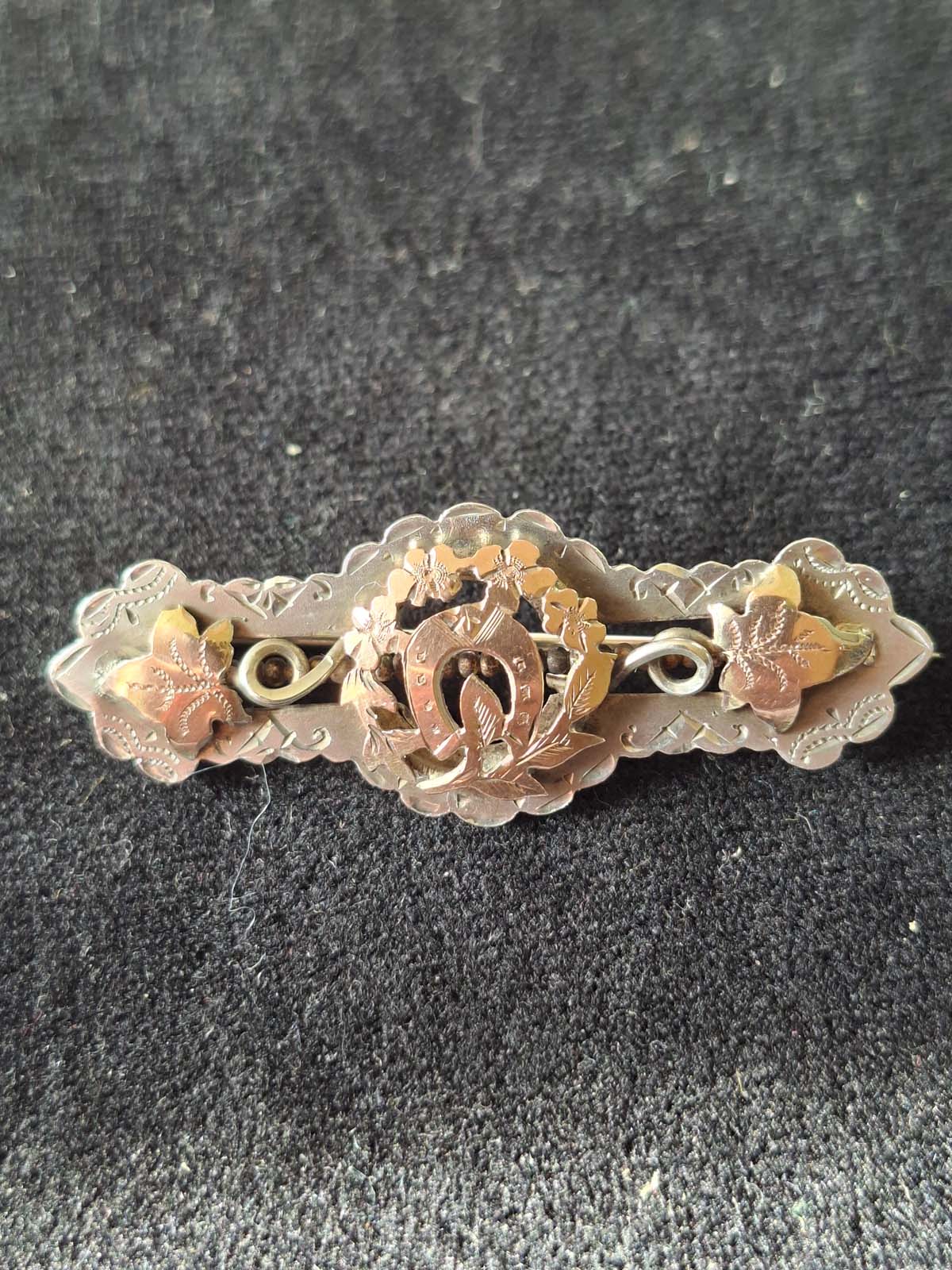 Sterling Silver & Gold Sweetheart Brooch - Image 3