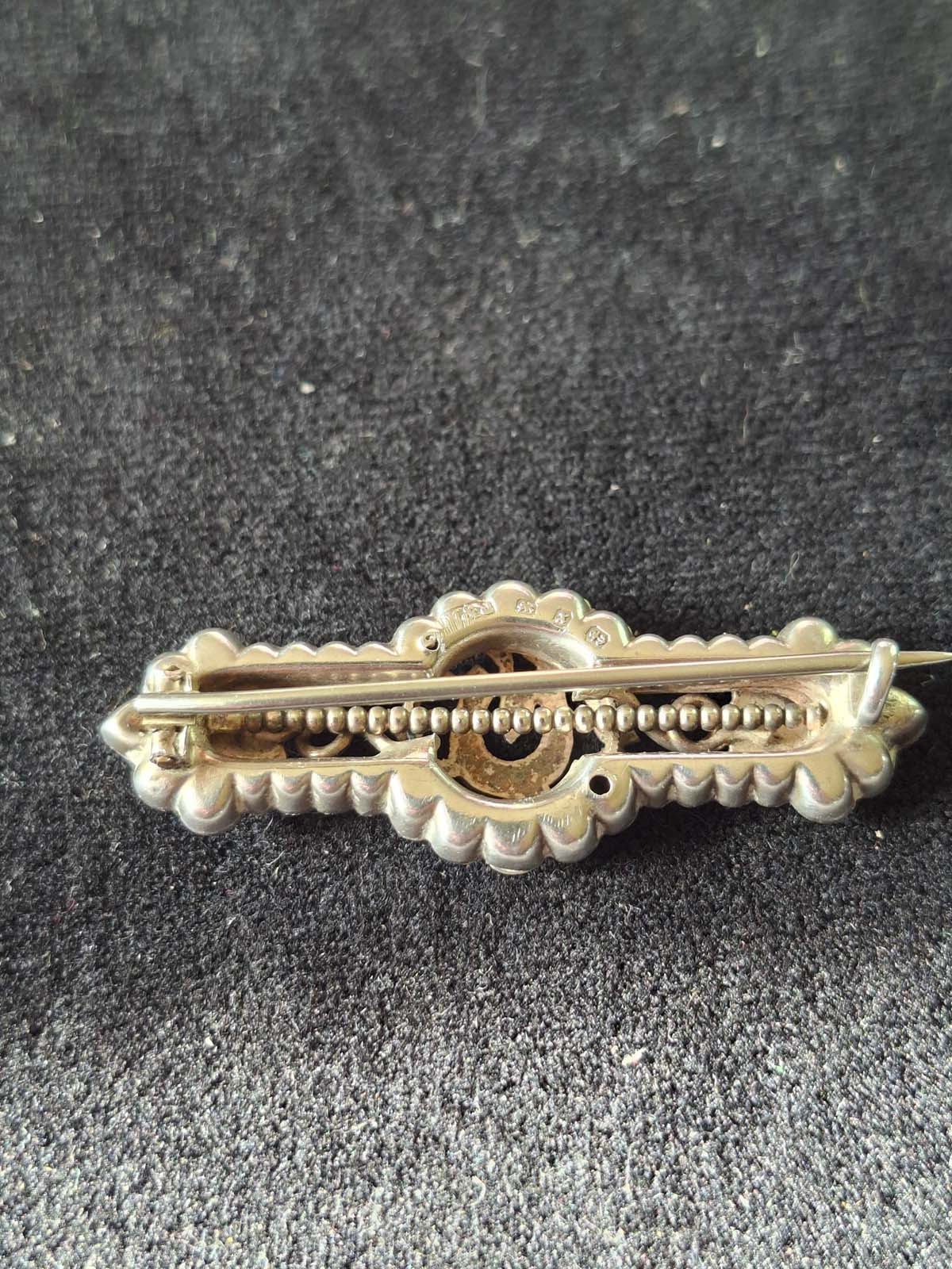 Sterling Silver & Gold Sweetheart Brooch - Image 5